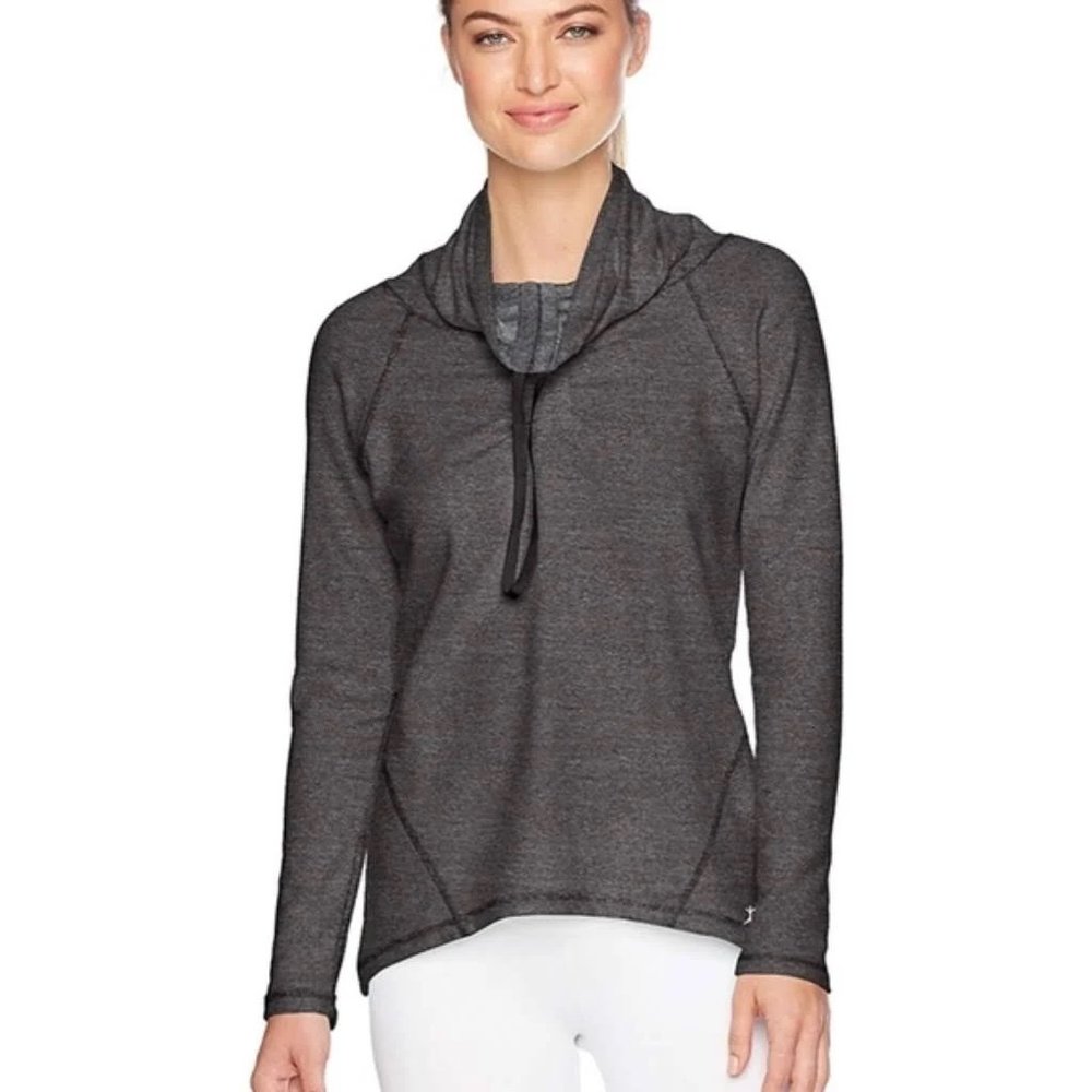 Danskin Convertible Funnel Neck Flared Pullover
